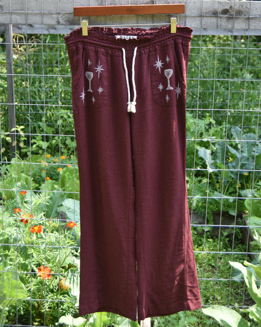 [OOAK] Cosmic Chalice Linen Pants - S/M