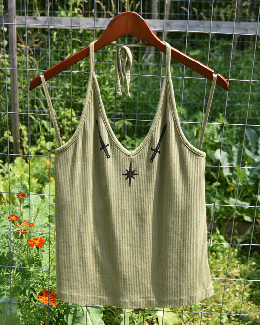[OOAK] Two of Swords Halter Top - XL/1XL
